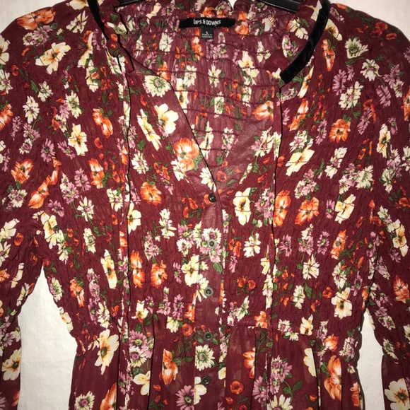 Ups & Downs Floral Blouse - L red - Picture 2 of 6